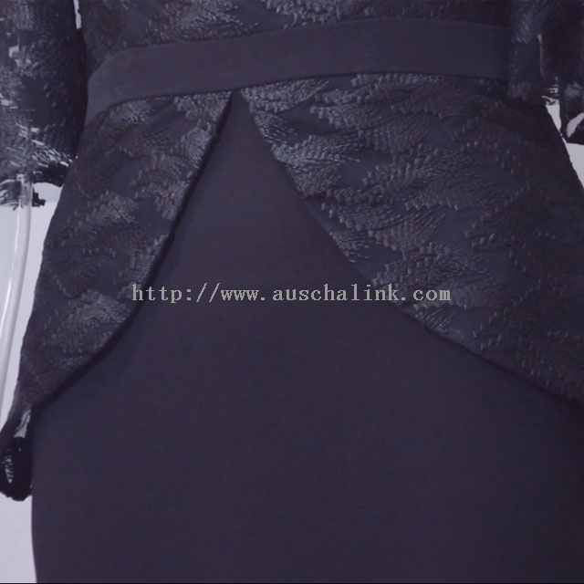 AUSCHALINK- One-shoulder Slim Waist Zipper Spliced Black Formal Evening Dress