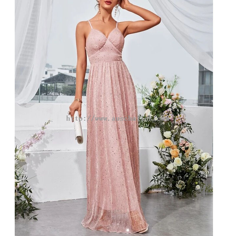 2022 Fashion Zipper Backless Sequins Corset with Suspenders Bridesmaid Evening Dress for Women