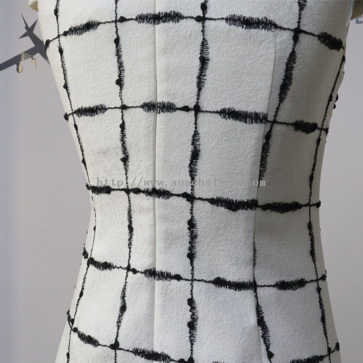 Best 2022 New Design Missing Corner Collar Color Plaid Waist Elegant Dress for Women Company - Auschalink