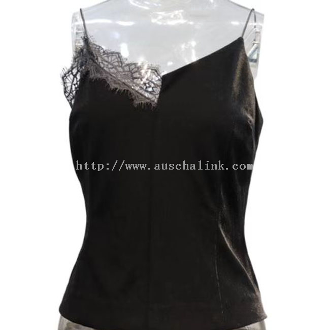 AUSCHALINK's Newly Designed Asymmetrical Halter with V-neck Lace Lace Sexy Pajamas for Women